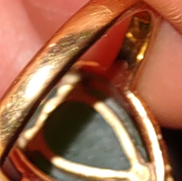VINTAGE 14k solid gold jade ring - Picture 10 of 10